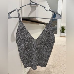 Heathered grey knit Women's Tank Top